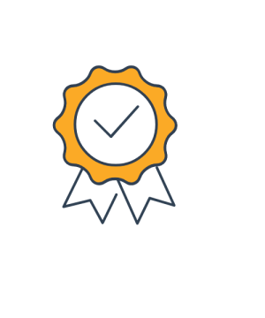 This icon shows a ribbon badge used to show that a task has been completed correctly 