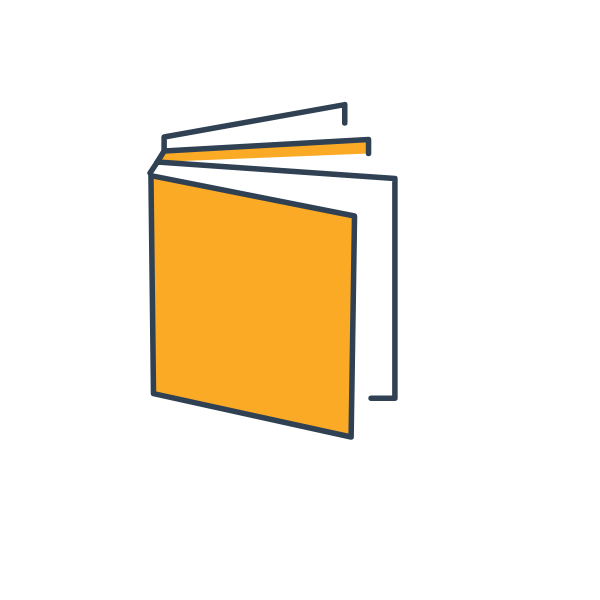 An open book with the pages showing to indicate that this is a report with multiple pages