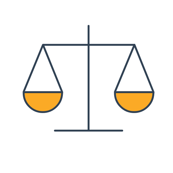 Balanced scales icon